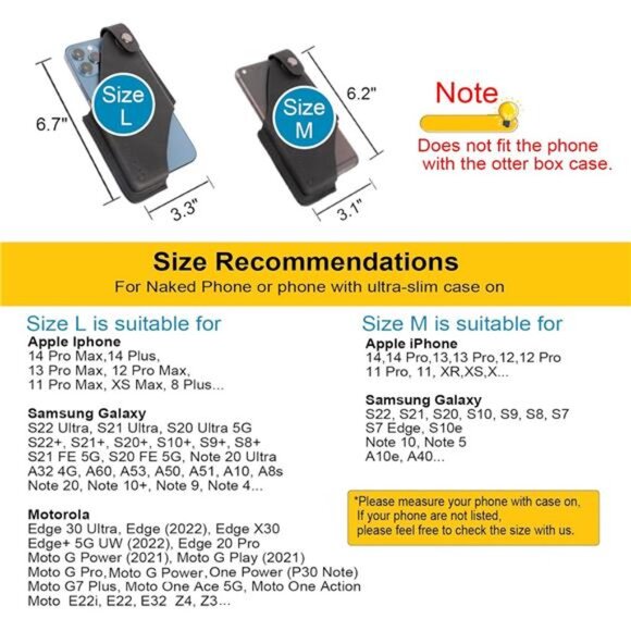 Leather Cell Phone holster with Belt Clip,Leather Phone pouch for iPhone Samsung - Picture 5 of 7